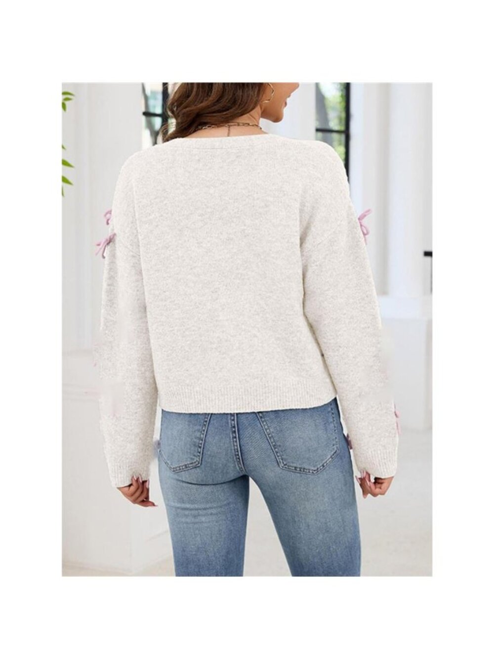 Bow Button Up Cardigan - Picture 14 of 14